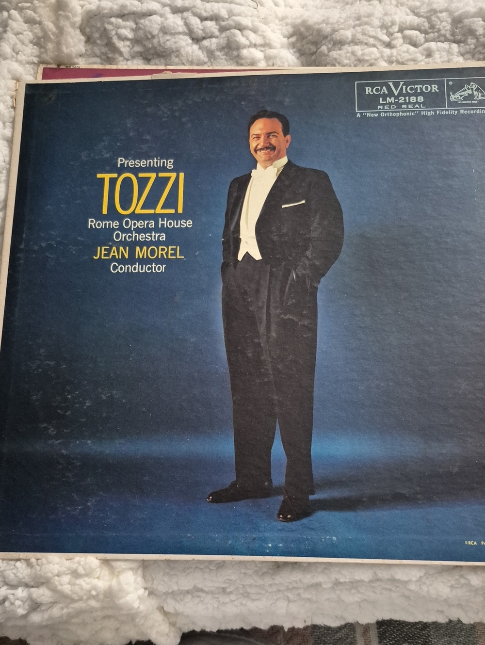 Tozzi - Rome Opera House Orchestra (Jean Morel) Vinyl Cover - Blue & Black